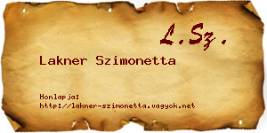 Lakner Szimonetta névjegykártya